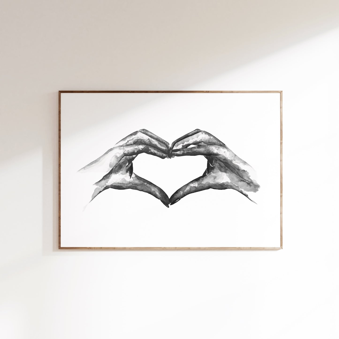 Heart Hands Watercolour Print