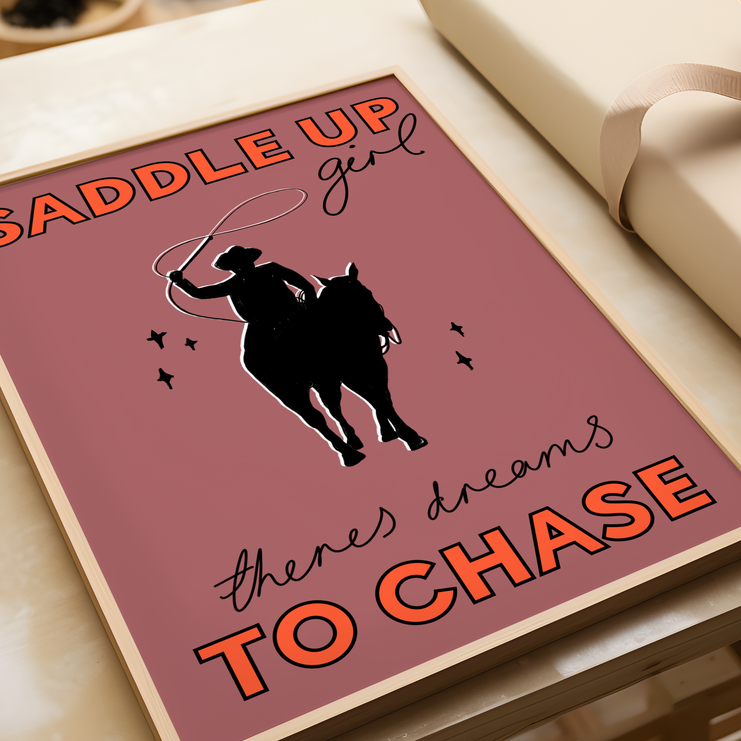 'Saddle Up Girl' Western Print
