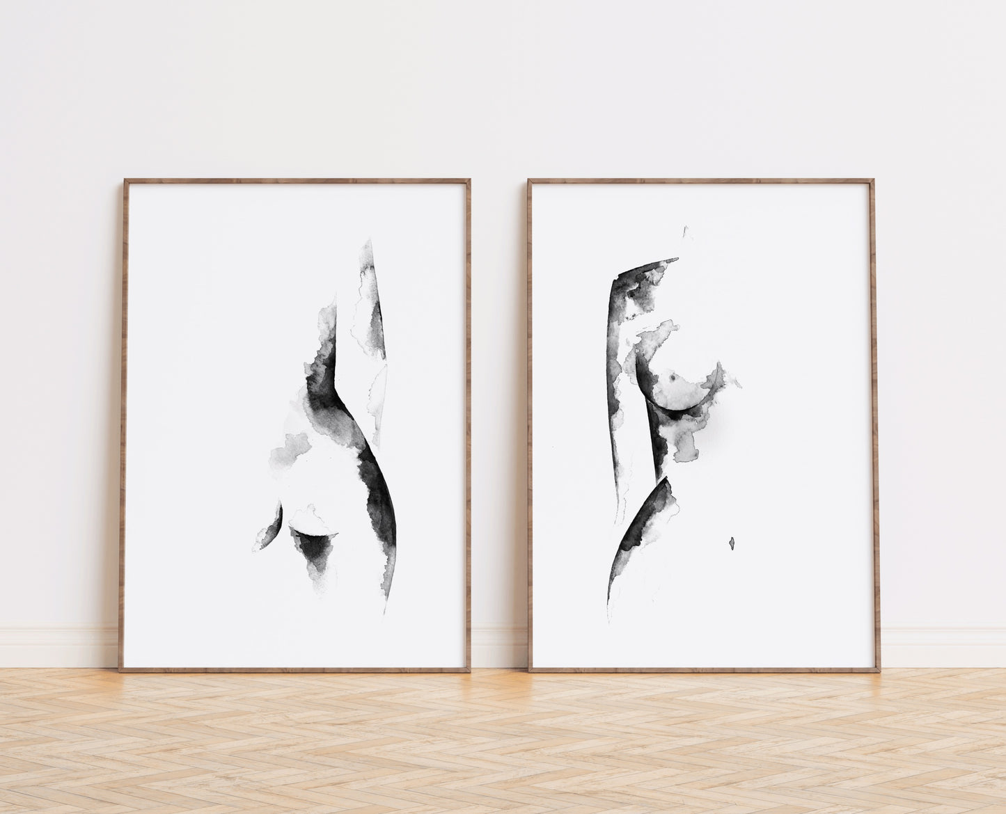 Nude Watercolour Set of Two Prints