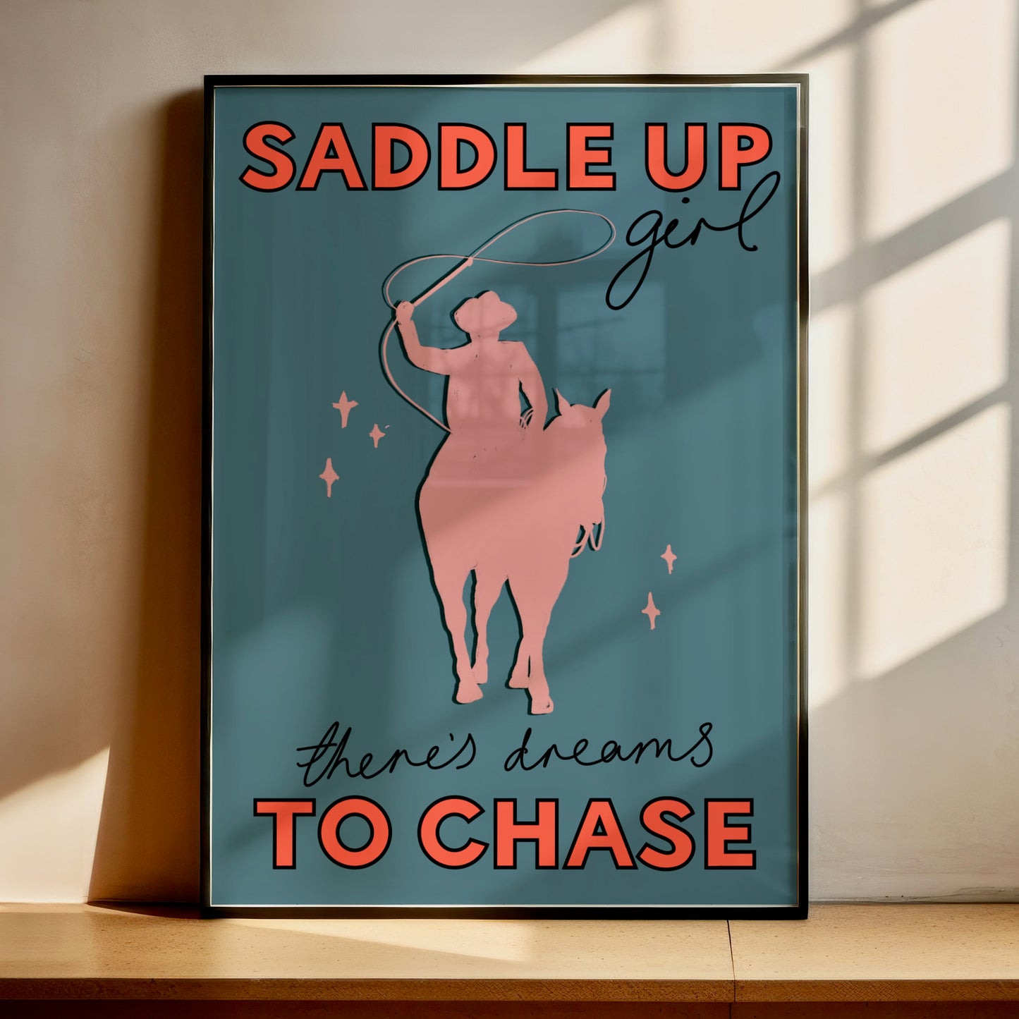 'Saddle Up Girl' Western Print SECONDS SALE