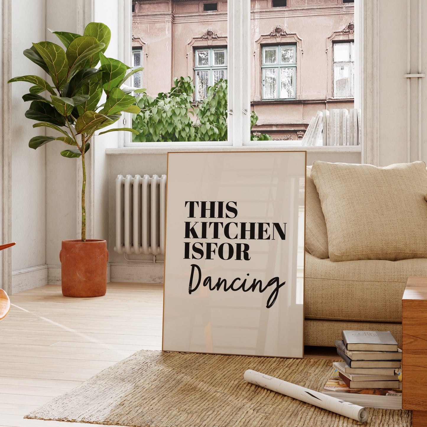 'This Kitchen Is For Dancing' Text Print
