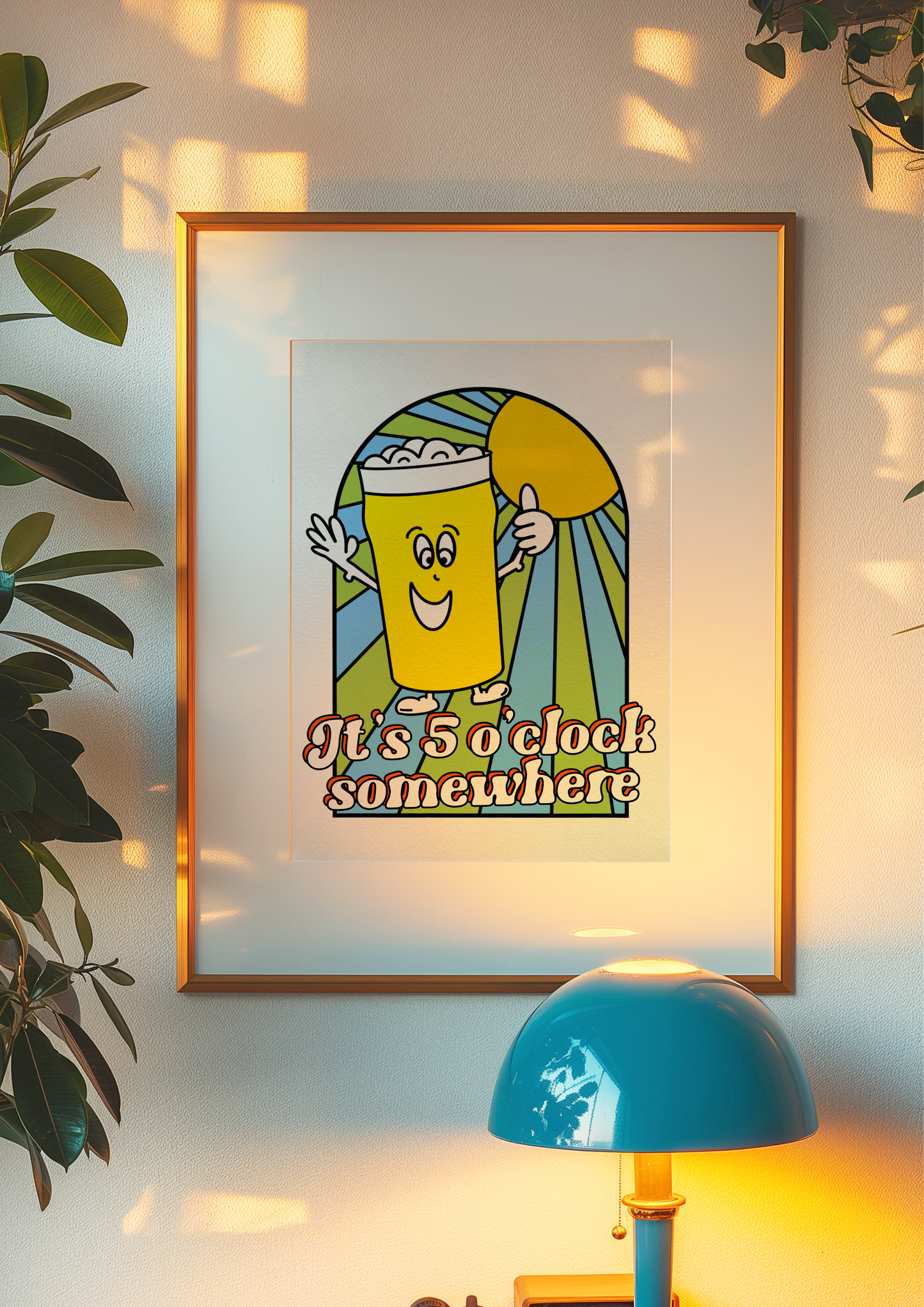 'It's 5 O'Clock Somewhere - Pint' Print