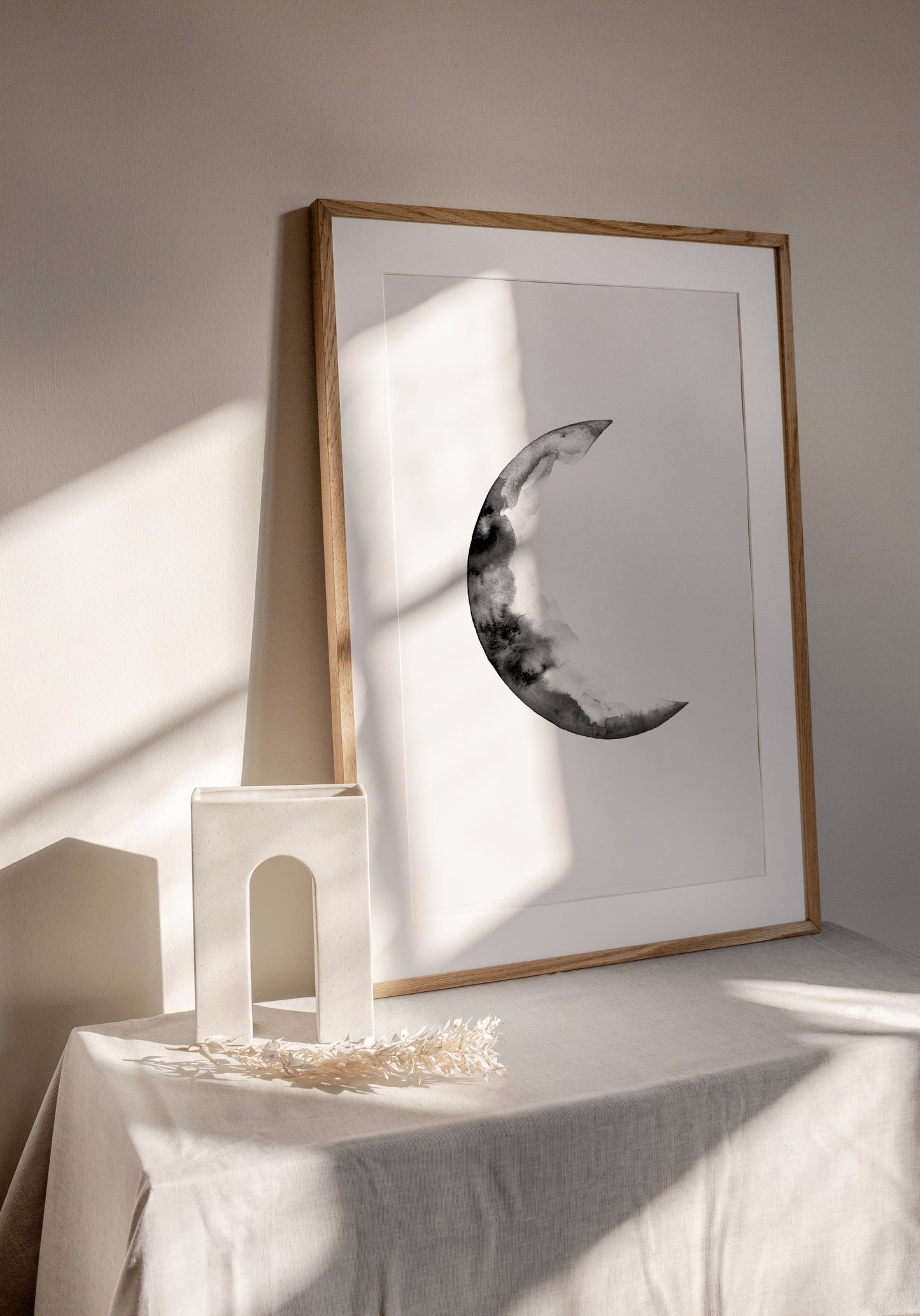 Moon Watercolour Hand Painted Print