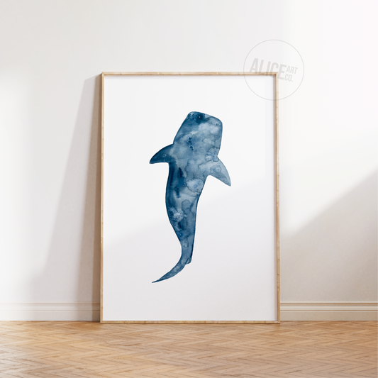 Whale Shark Hand Painted Watercolour Print