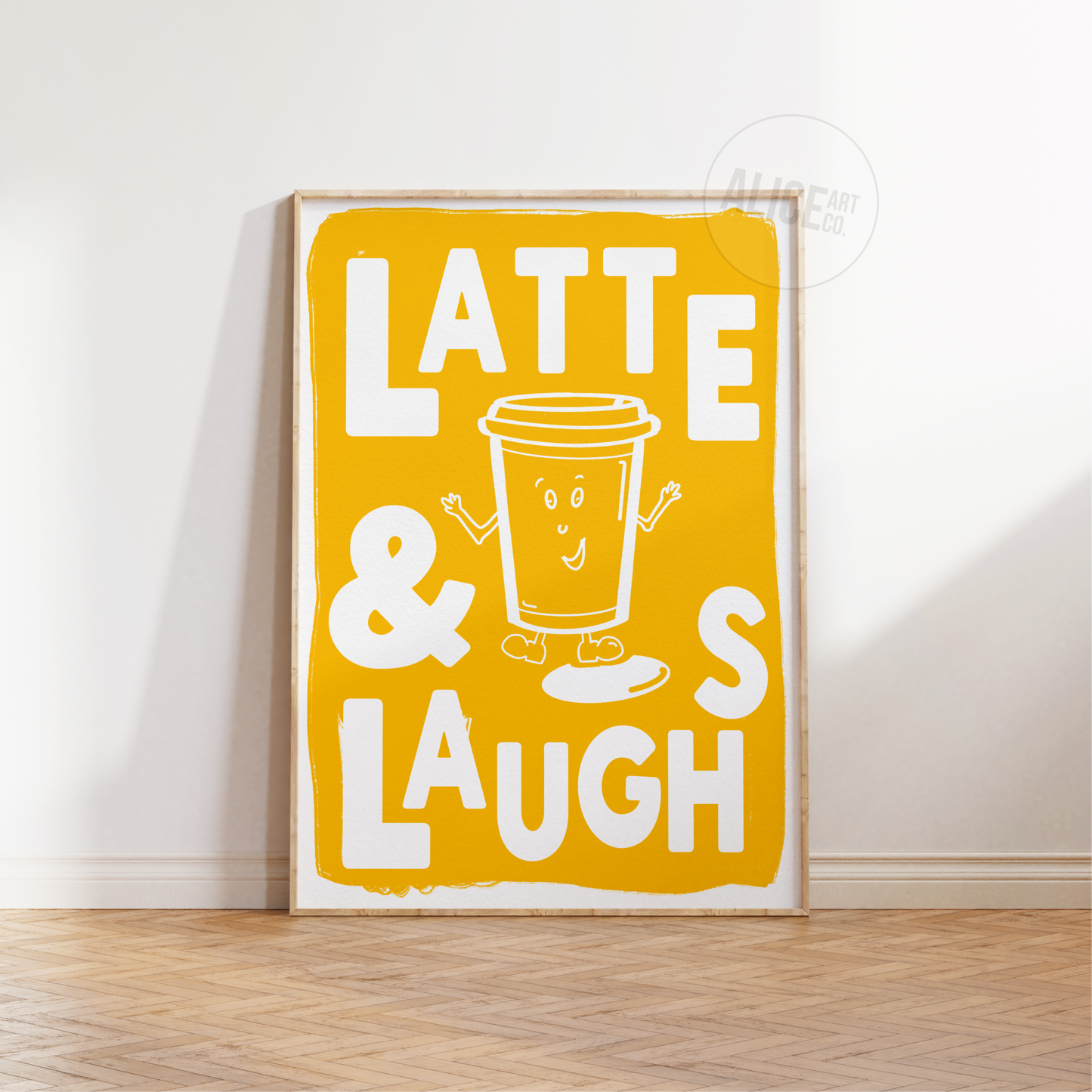 'Latte and Laughs' Print
