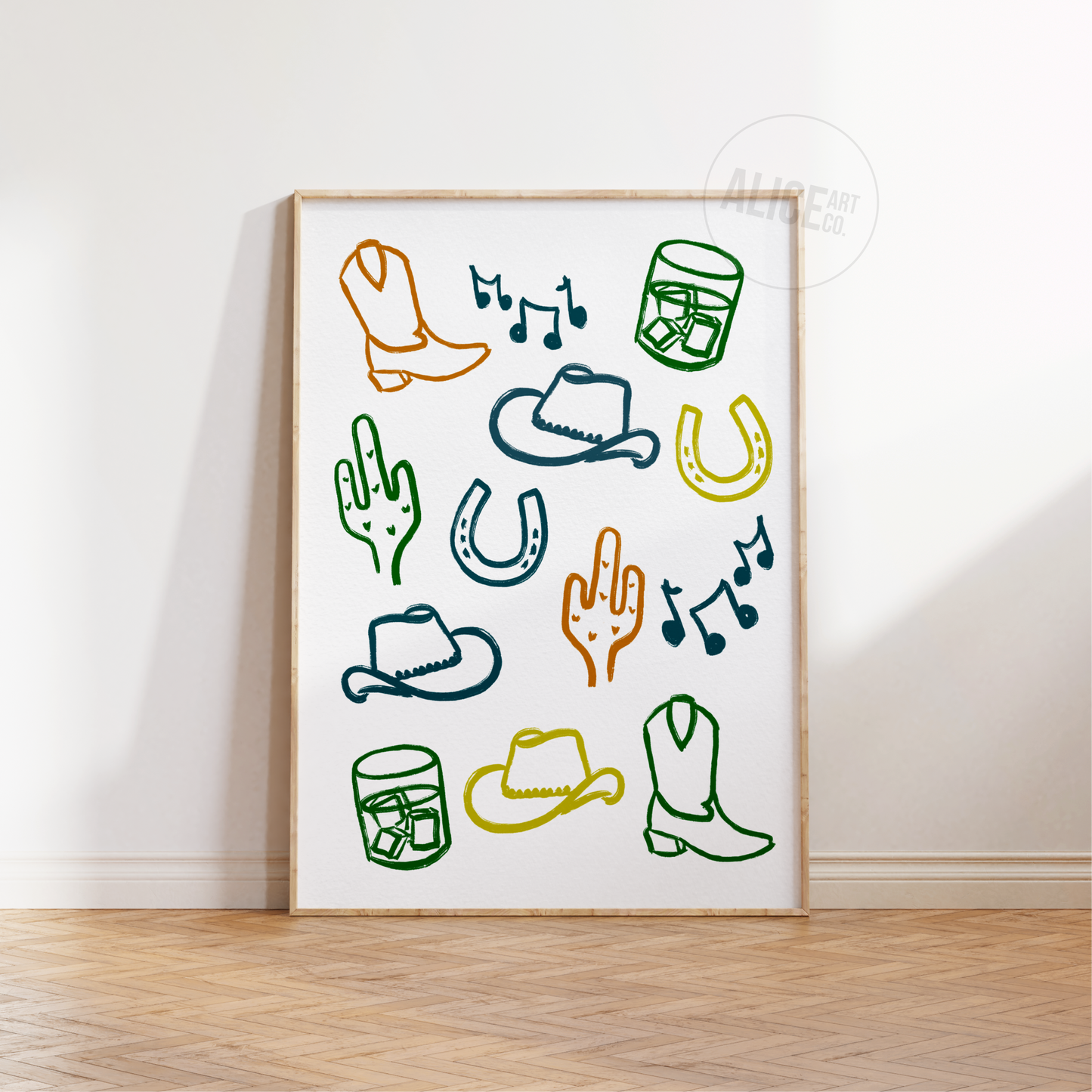 'Western Illustration' Print