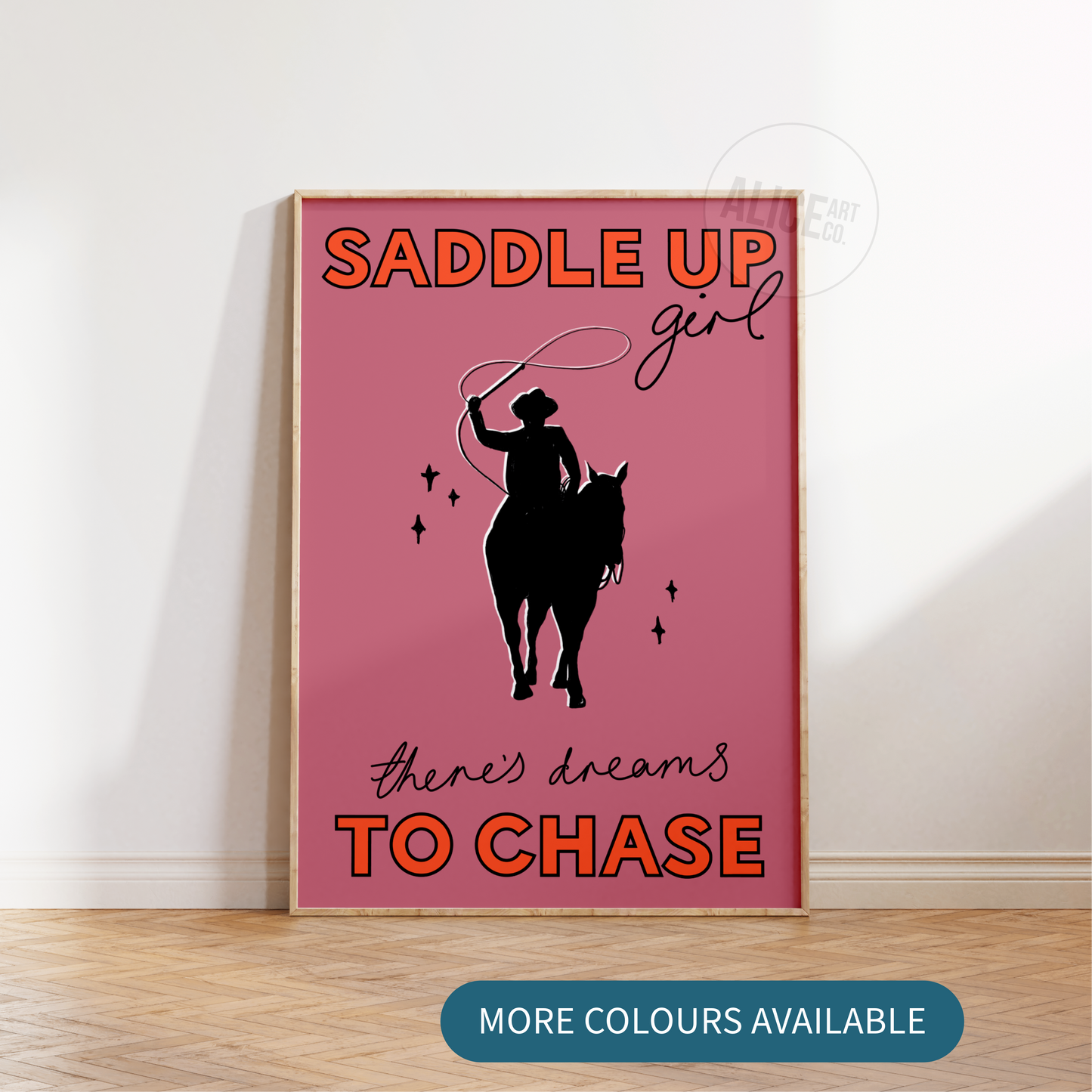 'Saddle Up Girl' Western Print