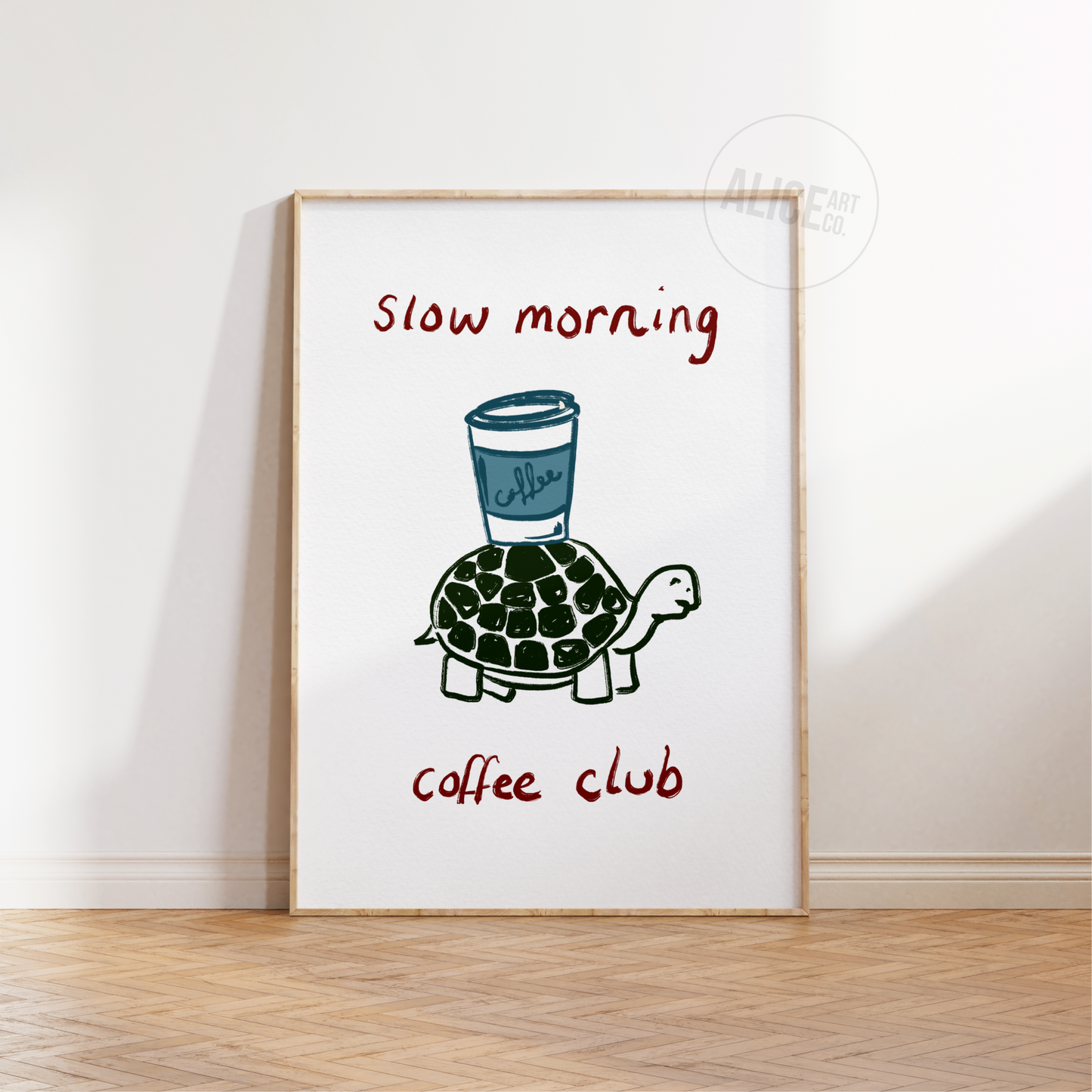 'Slow Mornings Coffee Club' Print