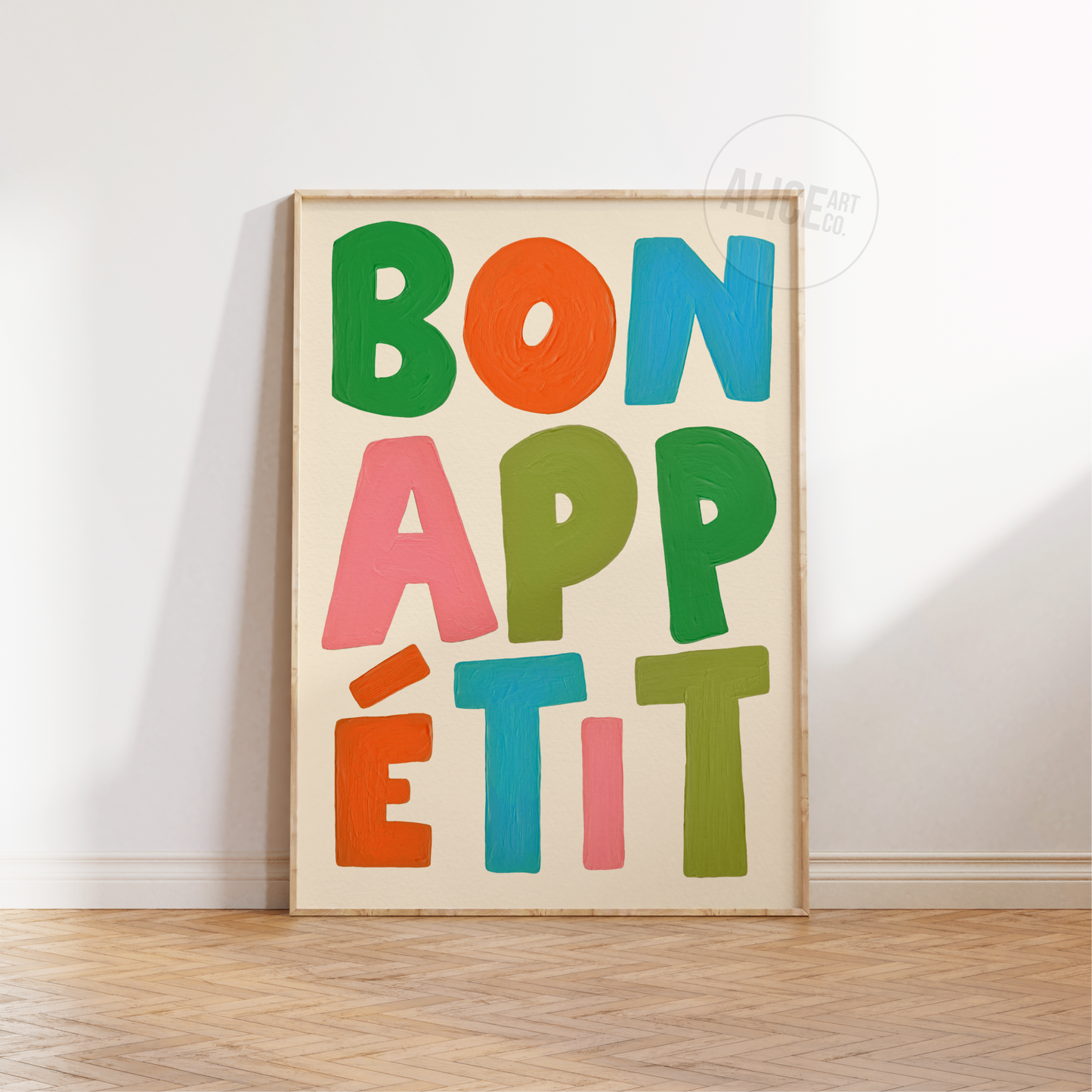 'Bon Appetit' Hand Painted Print SECONDS SALE
