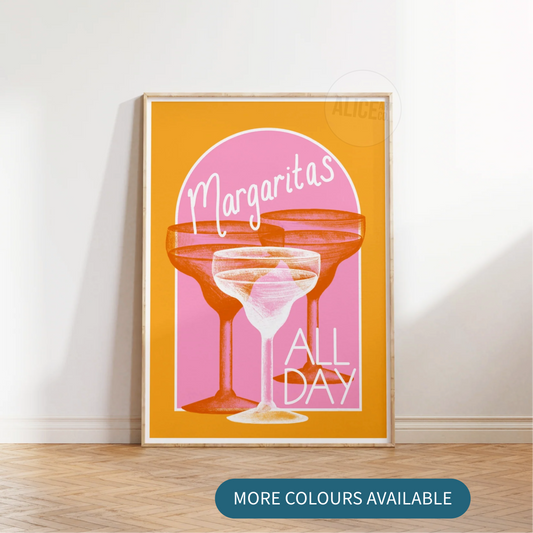 'Margaritas All Day' Print SECONDS SALE