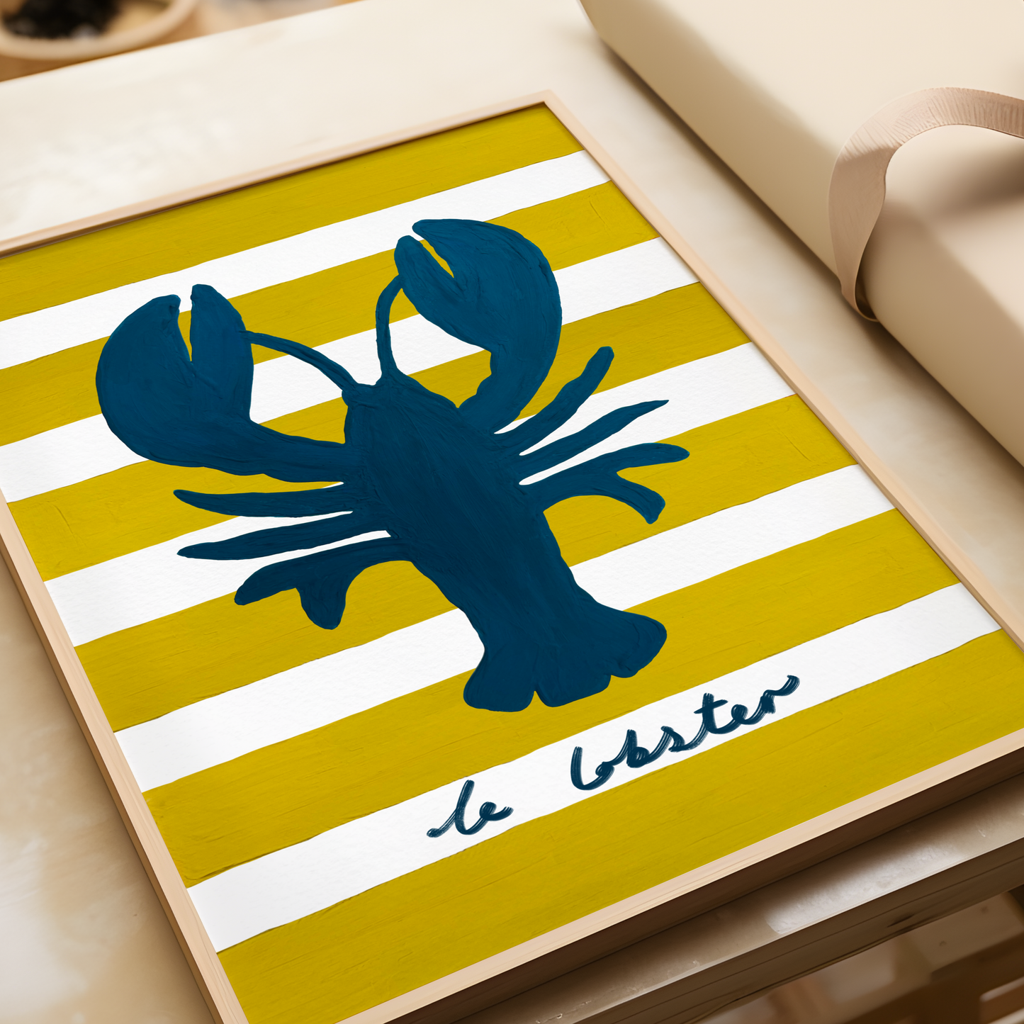 'Lobster' Hand Painted Print