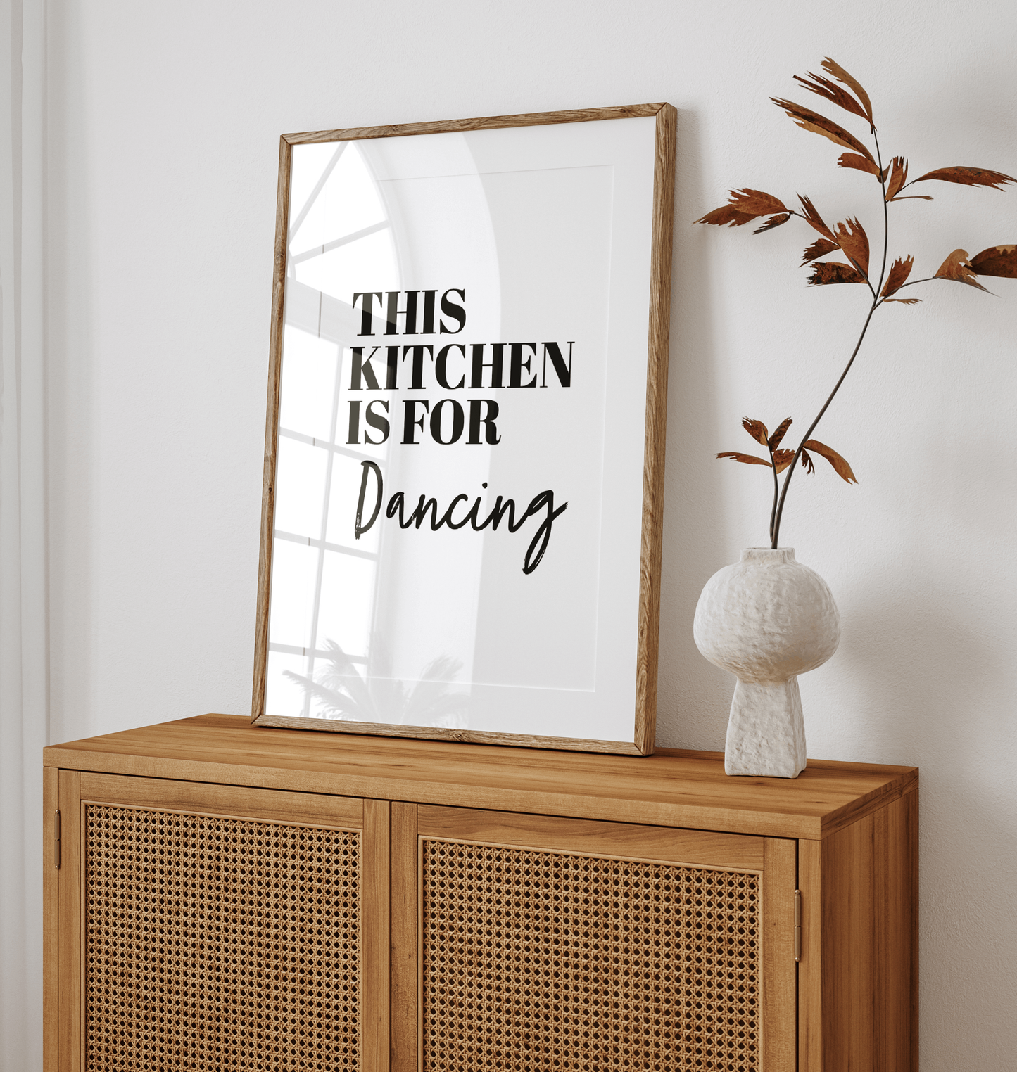 'This Kitchen Is For Dancing' Text Print