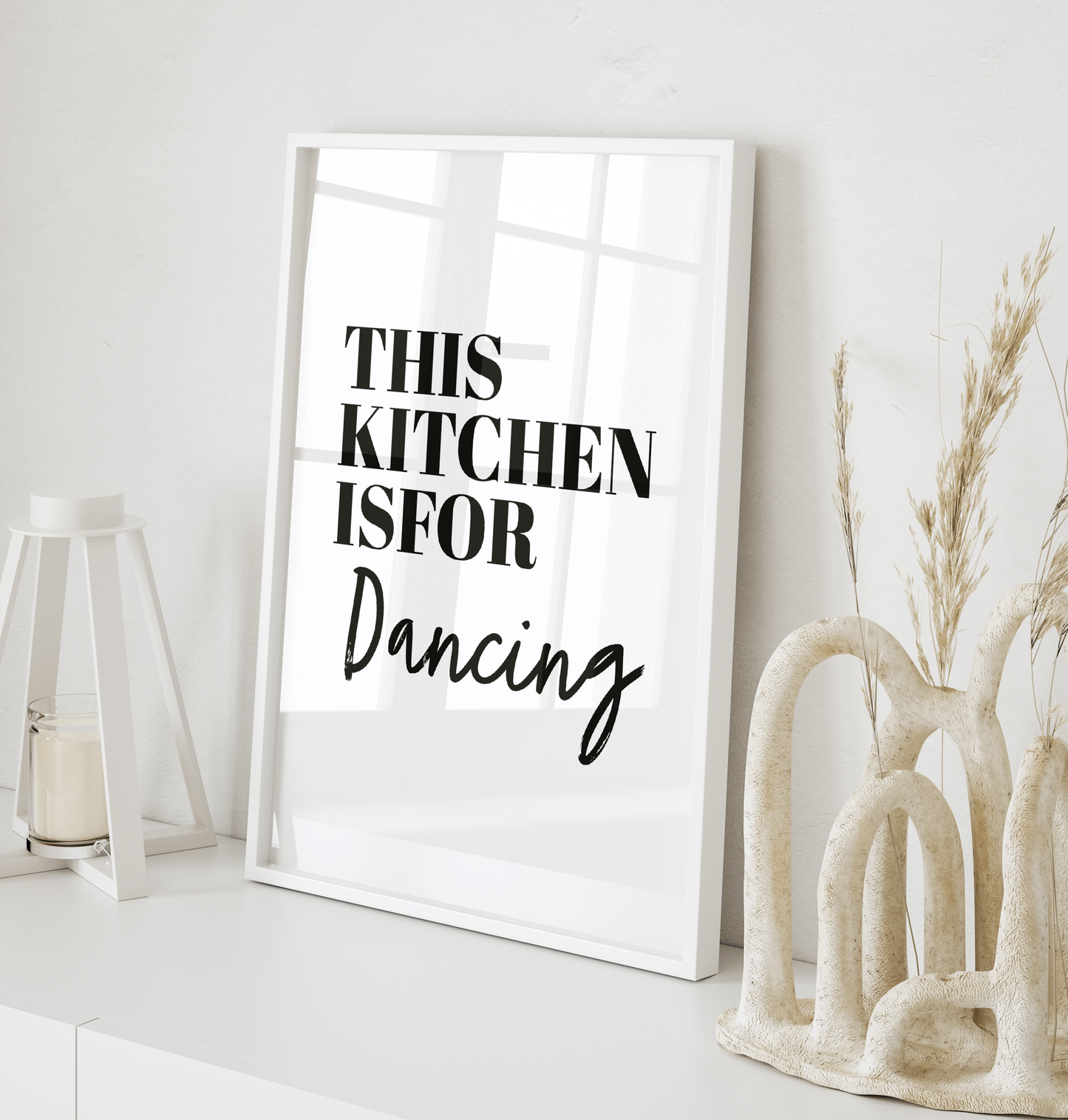 'This Kitchen Is For Dancing' Text Print