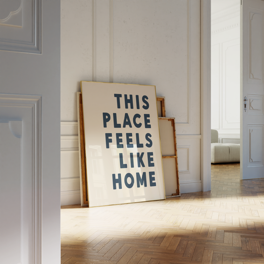 'This Place Feels Like Home' in Navy