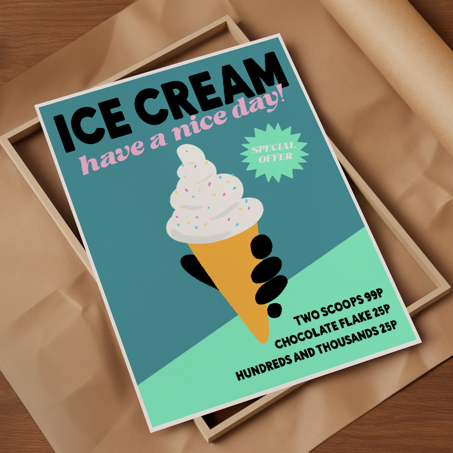 'Ice Cream' Illustration in Colour
