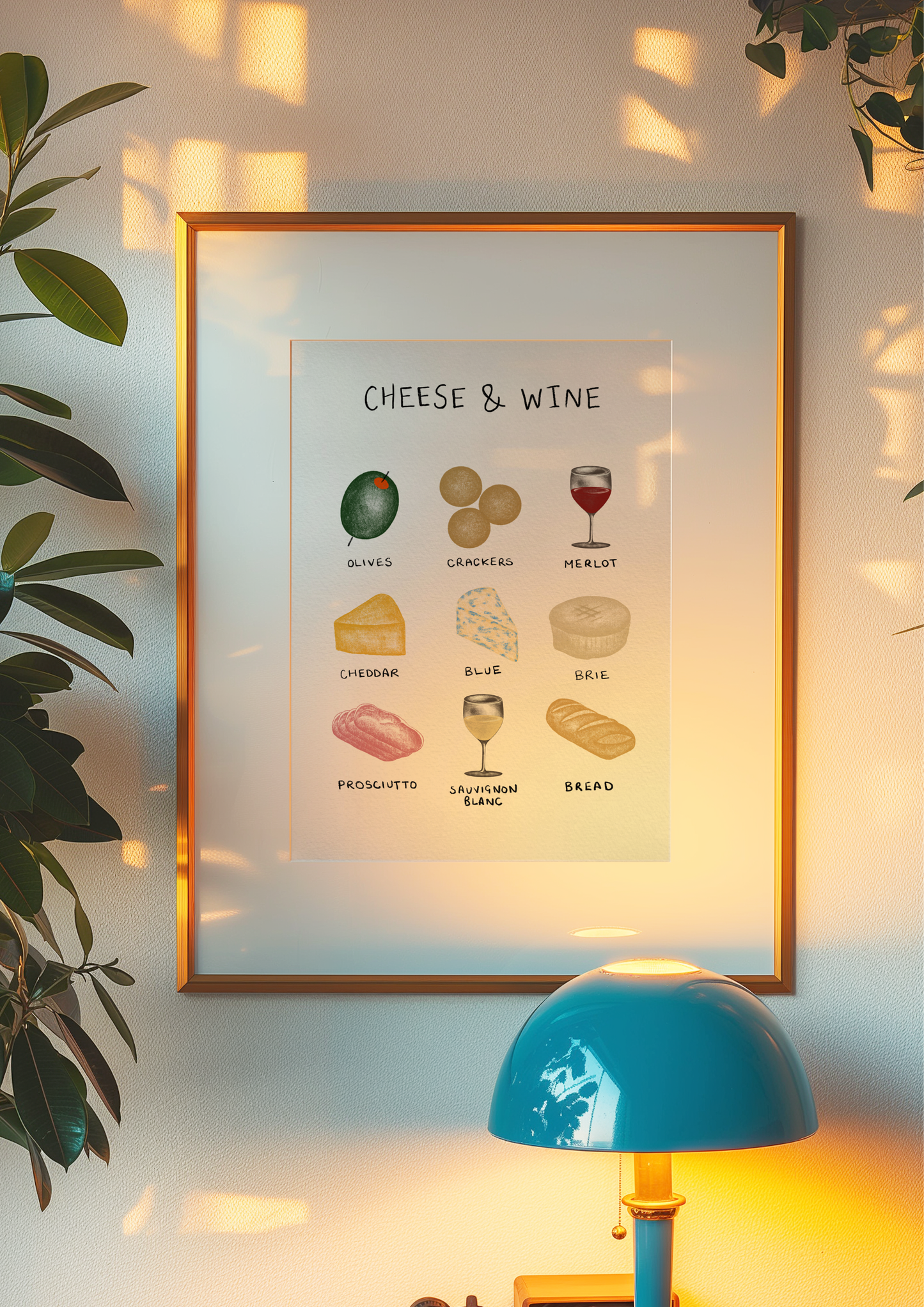 'Cheese & Wine' Print