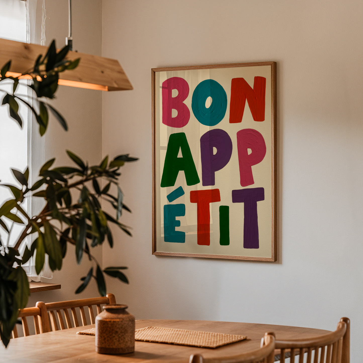 'Bon Appetit' Hand Painted Print