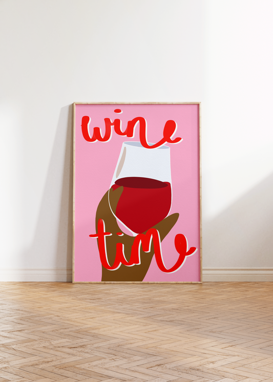 'Wine Time' Illustration - Merlot