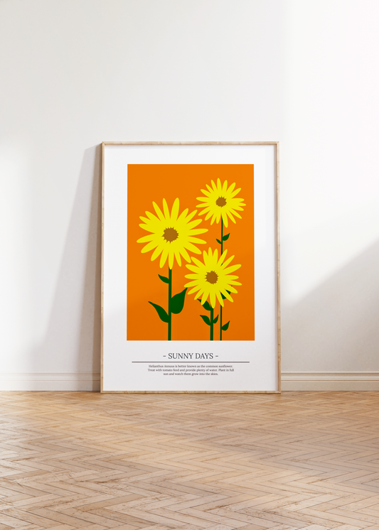 'Sunny Days' Flower Illustration
