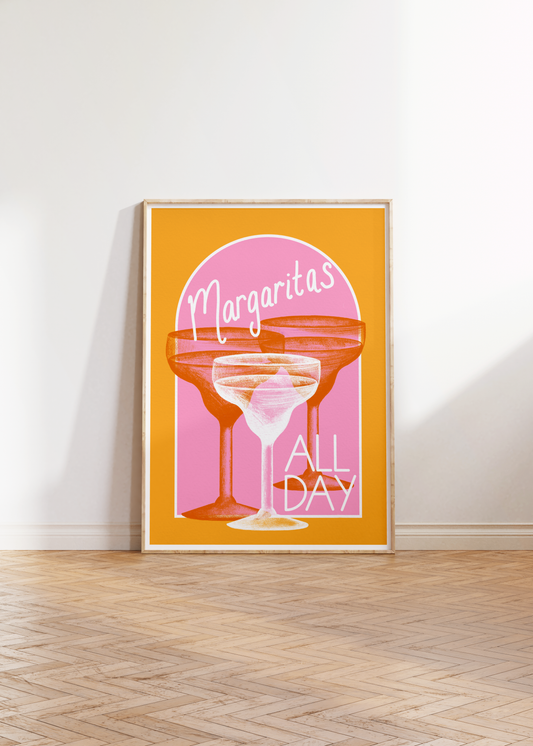 'Margaritas All Day' Illustration