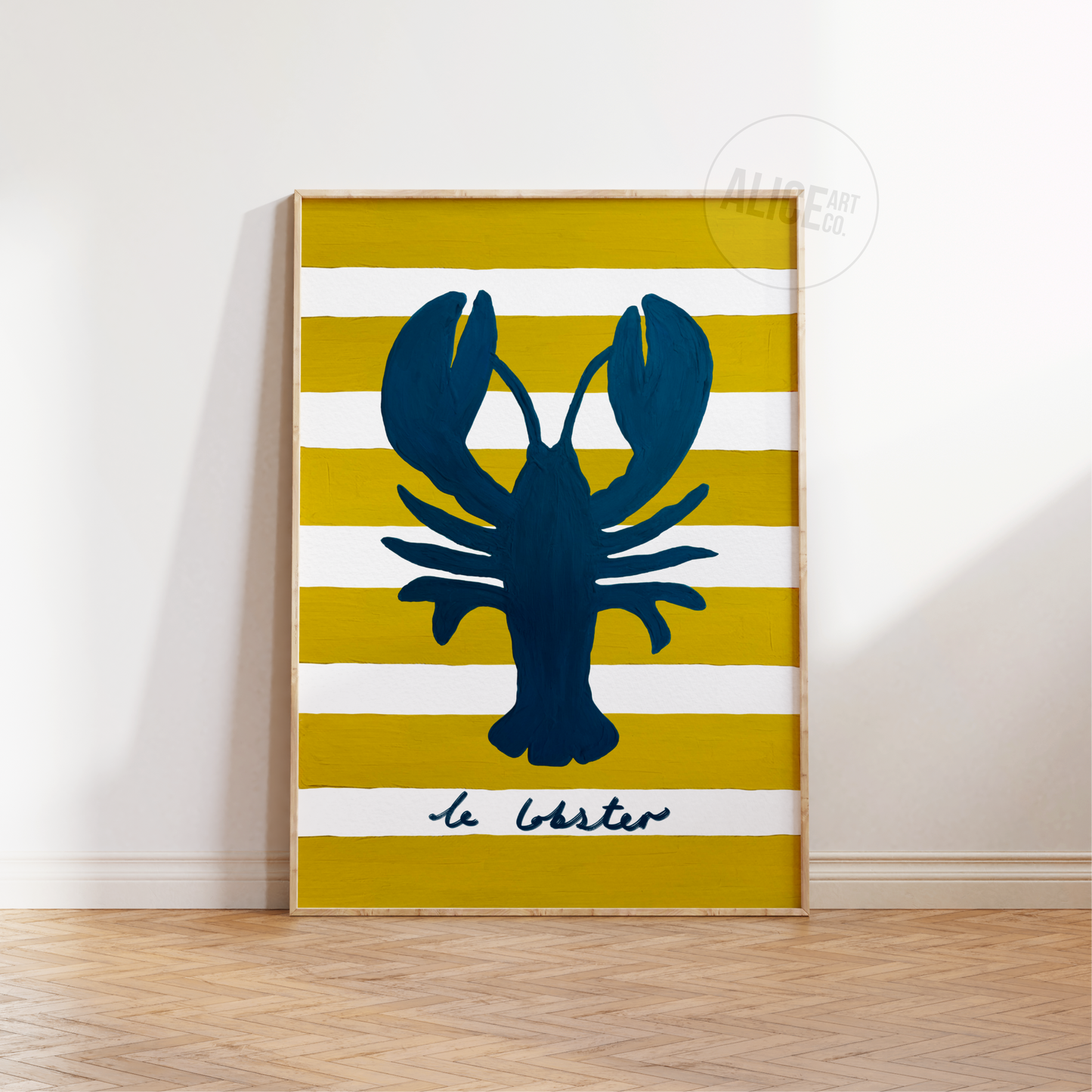 'Lobster' Hand Painted Print