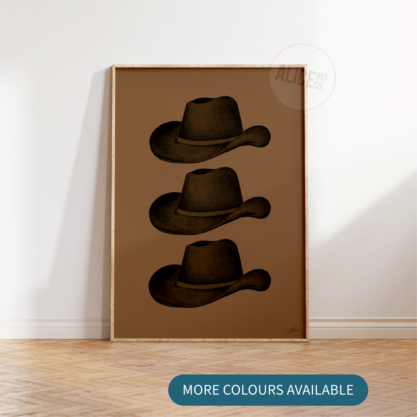'Wild West Cowboy Hats' Print