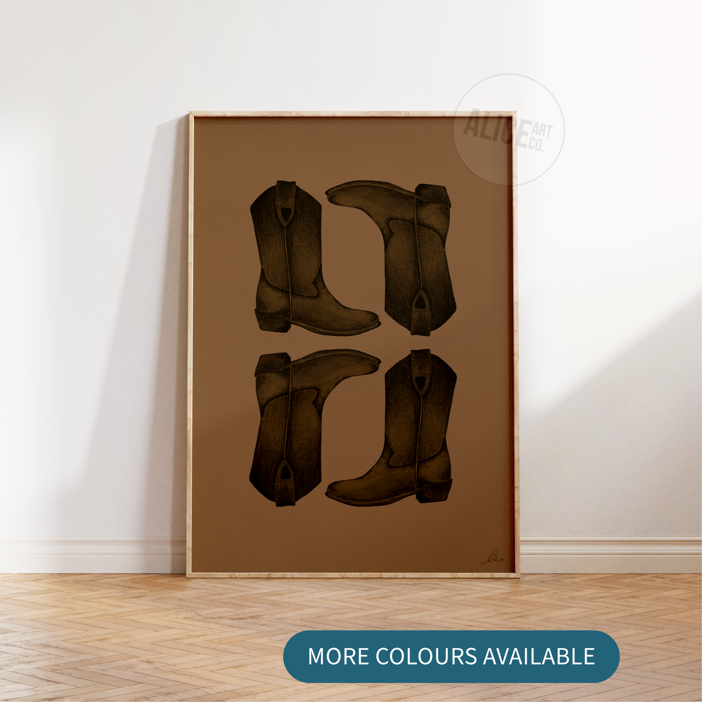 'Wild West Cowboy Boots' Print