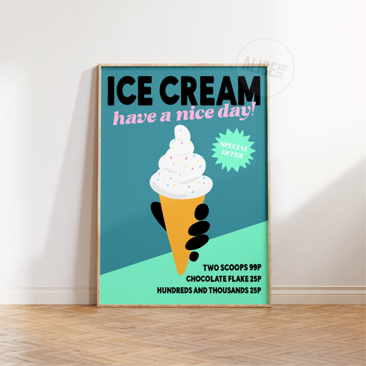'Ice Cream' Colour Print