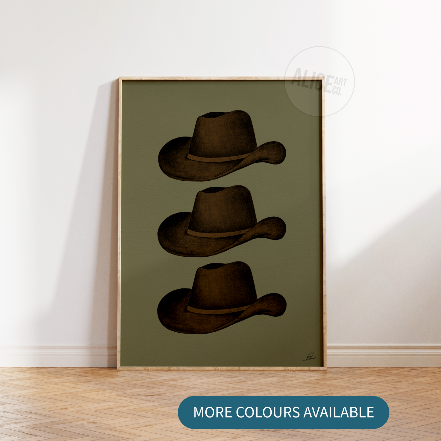 'Wild West Cowboy Hats' Print