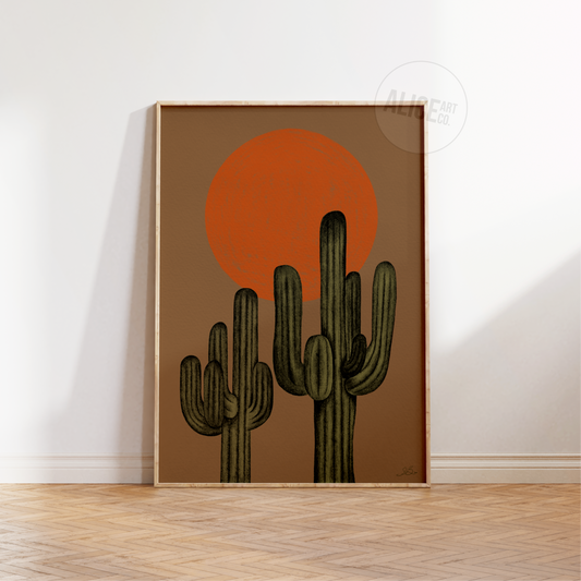 'Wild West Cactus' Print